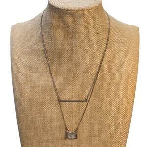 Lucky brand Antique Gold Tone‎ Layered Jeweled Necklace